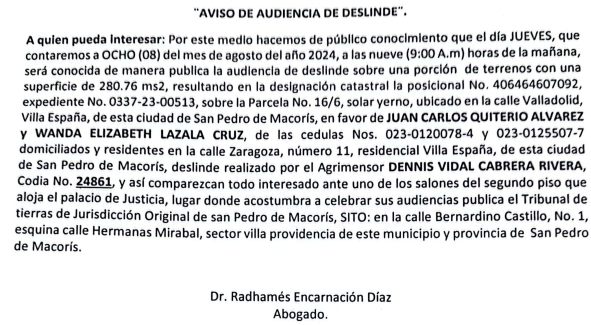 Aviso Radhames 1