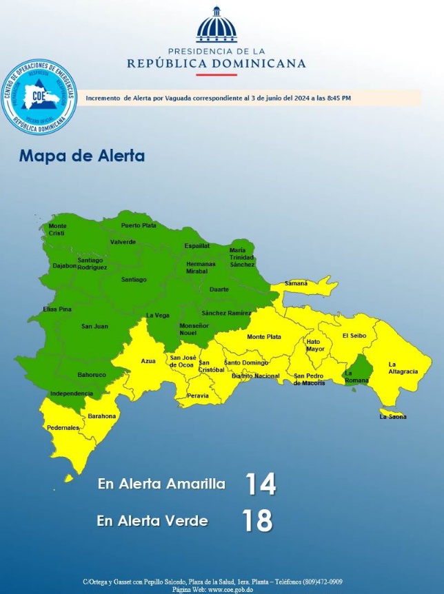 Mapa de alerta