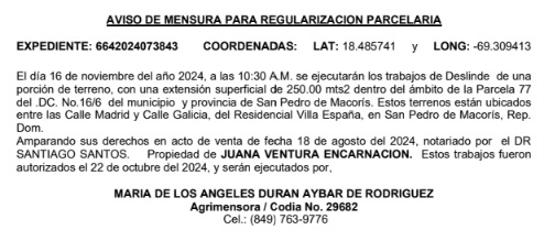 Aviso Maria de los Angeles 2